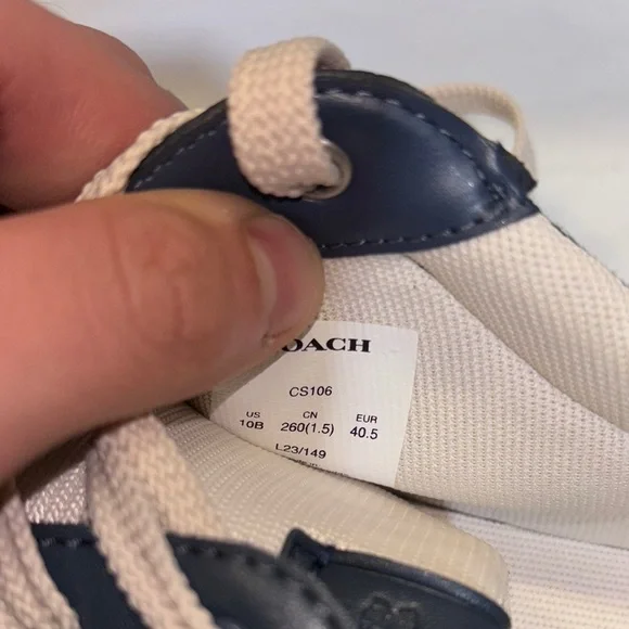 NEW COACH Lowline Signature C Denim Sneakers Size 10B Casual Comfort Light - Picture 3 of 8